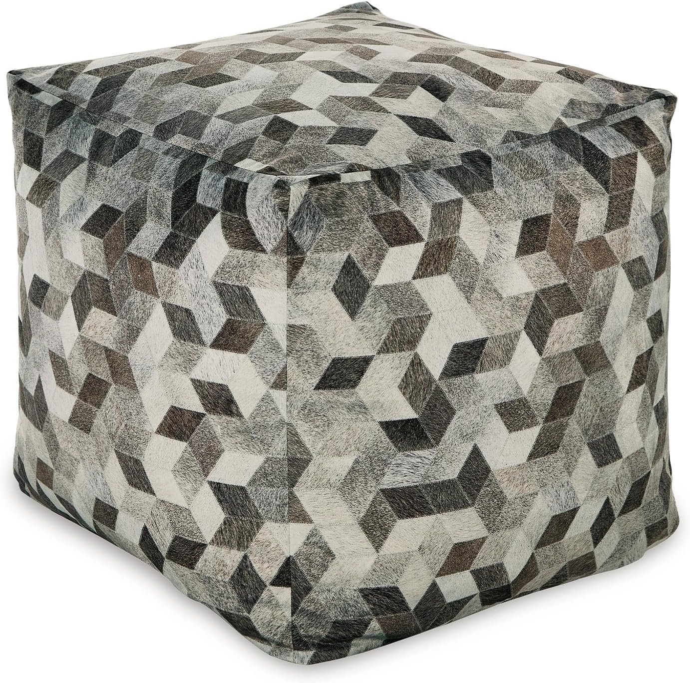 Signature Design by Ashley Absalom Hemp Pouf, 16 x 16 Inches, Multicolored