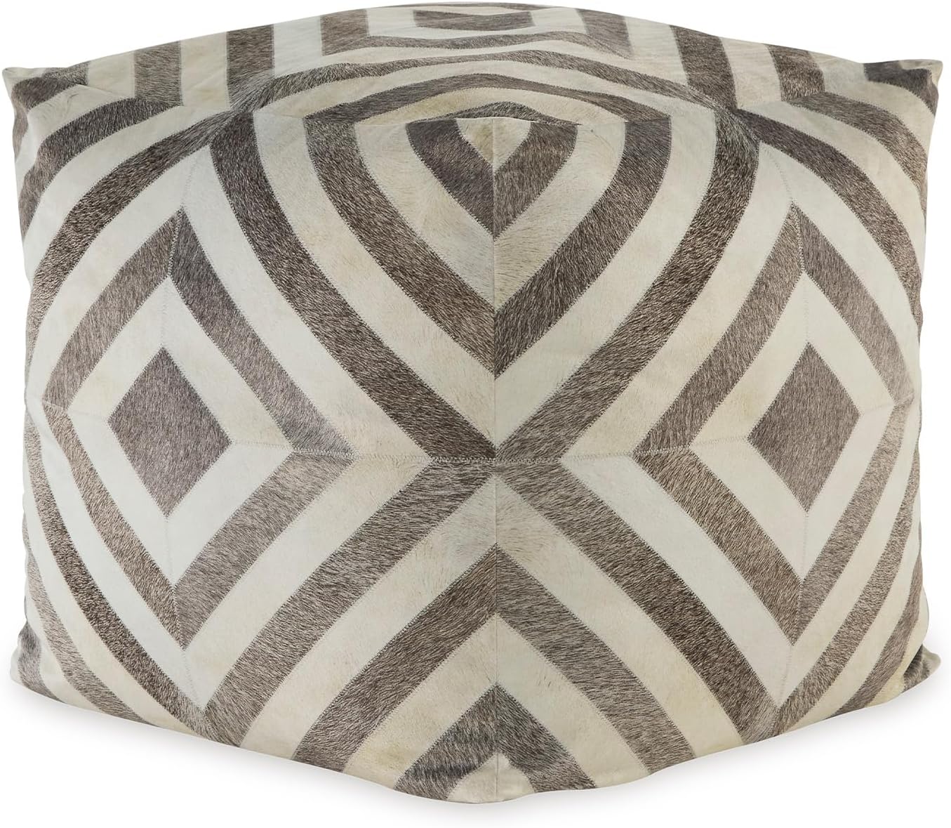 Signature Design by Ashley Absalom Hemp Pouf, 16 x 16 Inches, Multicolored