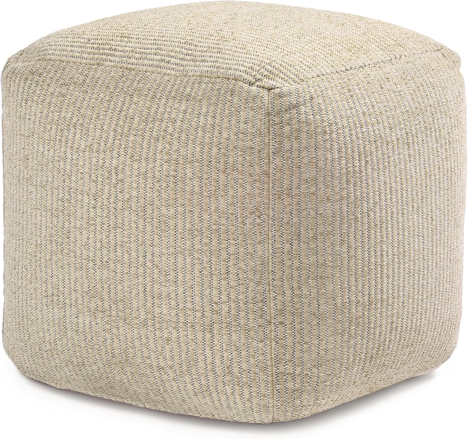 Anji Mountain 100% Handmade & Handcrafted Comfortable Home Décor Pouf Ottoman Footrest for Living Room, Bedroom, Nursery, Kidsroom, Patio Furniture - (20" x 20" x 20" - Natural)